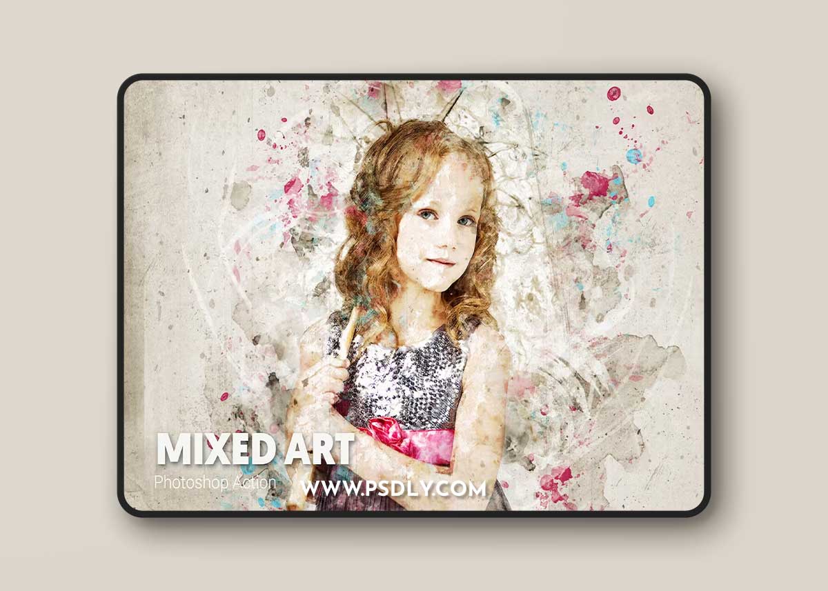 Mixed Art Photoshop Action R3HQMW8 1 Mixed Art Photoshop Action R3HQMW8