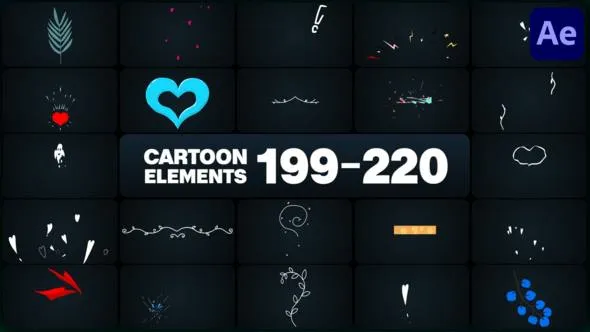 Videohive Cartoon Elements for After Effects 50342847 1 Videohive Cartoon Elements for After Effects 50342847