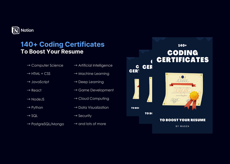 140+ Coding Certificates to Boost Your Resume (25 categories) 1 140+ Coding Certificates to Boost Your Resume (25 categories)