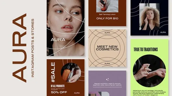 Videohive AURA - BEAUTY INSTAGRAM POSTS & STORIES PACK 50797688 1 Videohive AURA - BEAUTY INSTAGRAM POSTS & STORIES PACK 50797688