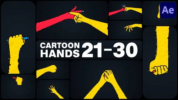 Videohive Cartoon Hands for After Effects 50874301 1 Videohive Cartoon Hands for After Effects 50874301