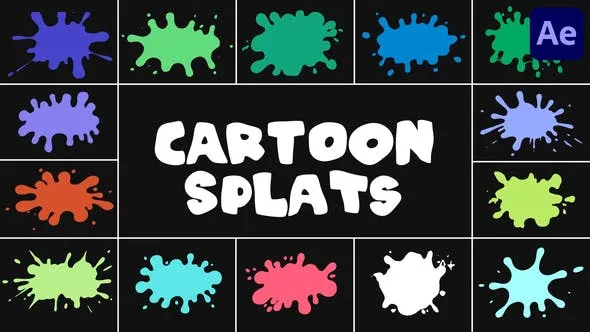 Videohive Cartoon Splats for After Effects 50940925 1 Videohive Cartoon Splats for After Effects 50940925