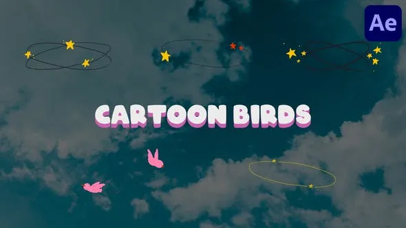 Videohive Circling Cartoon Birds for After Effects 50863753 1 Videohive Circling Cartoon Birds for After Effects 50863753