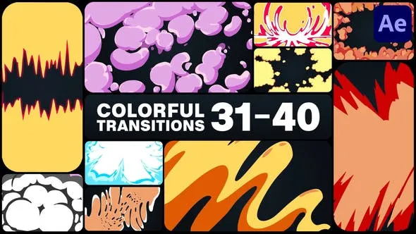 Videohive Colorful Cartoon Transitions for After Effects 50804444 1 Videohive Colorful Cartoon Transitions for After Effects 50804444