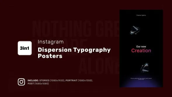 Videohive Instagram Dispersion Typography Posters 50672751 1 Videohive Instagram Dispersion Typography Posters 50672751