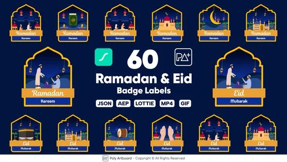 Videohive Ramadan & Eid Lottie Badge Labels 51082065 1 Videohive Ramadan & Eid Lottie Badge Labels 51082065