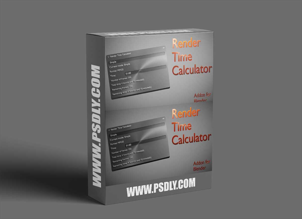 Render Time Calculator 3.0 for Bledner 1 Render Time Calculator 3.0 for Bledner