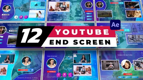 Videohive 12 YouTube End Screens Pack V1 51712235 1 Videohive 12 YouTube End Screens Pack V1 51712235