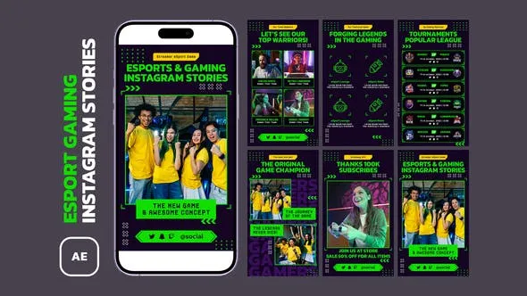 Videohive eSport Gaming Instagram Stories 51968518 1 Videohive eSport Gaming Instagram Stories 51968518
