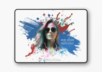 Paint Splash Portrait Photo Effect