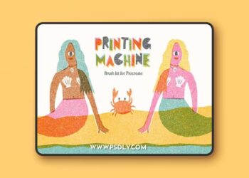 Printing Machine Brushes for Procreate