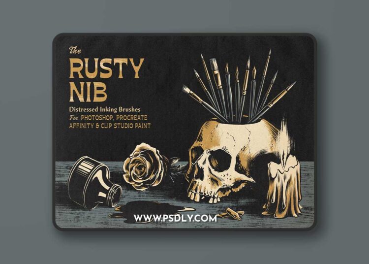True Grit Texture Supply – The Rusty Nib for Photoshop 1 True Grit Texture Supply – The Rusty Nib for Photoshop