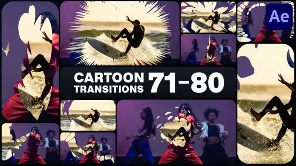 Videohive Cartoon Transitions for After Effects 51965710 1 Videohive Cartoon Transitions for After Effects 51965710