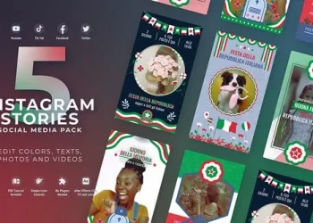 Videohive Italy Independence Day Italian Flag Instagram Stories 52342286