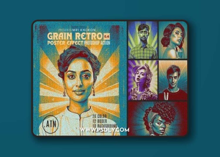 Grain Retro Poster Effect 1 Grain Retro Poster Effect