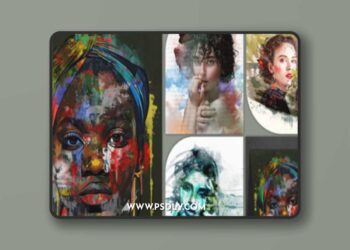Mixed Media Art Drawing Photo Effect