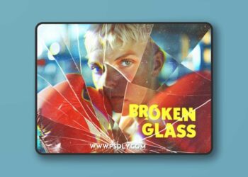 Smashed Glass Pieces Photo Effect
