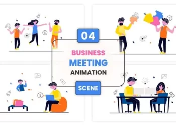 Videohive Business Meeting Concept Animation Scene 53011616