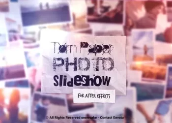 Videohive Torn Paper Photo Slideshow 52949409