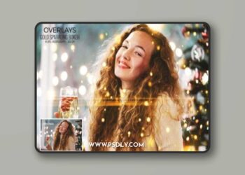 45 Gold Sparkling Bokeh Overlays