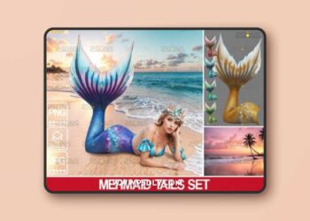 Mermaid Photoshop Overlays Backdrops Png