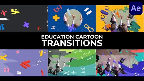 Videohive Education Cartoon Transitions for After Effects 53181667 1 Videohive Education Cartoon Transitions for After Effects 53181667