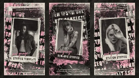 Videohive Pink Grunge Stories 53072323 1 Videohive Pink Grunge Stories 53072323