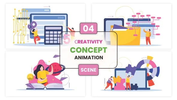 Videohive Сreativity Concept Animation Scene 53532382 1 Videohive Сreativity Concept Animation Scene 53532382