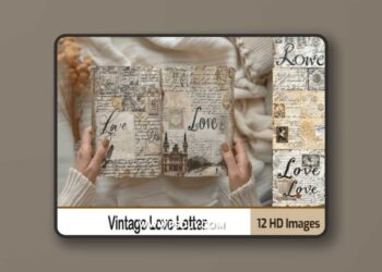 Vintage Love Letters - 12 Textures