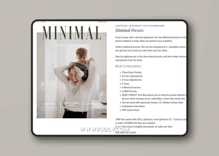 Heart & Lifestyle: Minimal Preset Coll 1 Heart & Lifestyle: Minimal Preset Coll