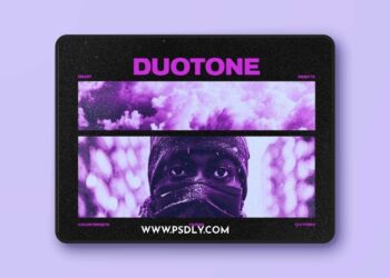 Retro Grainy Duotone Effect for Photoshop