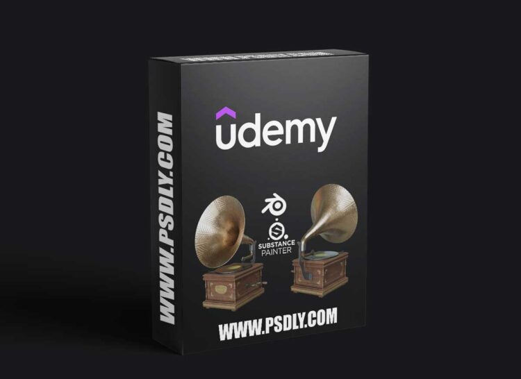 Udemy - Creating a Gramophone in Blender and Substance Painter 1 Udemy - Creating a Gramophone in Blender and Substance Painter