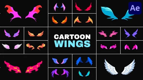 Videohive Cartoon Wings for After Effects 53963543 1 Videohive Cartoon Wings for After Effects 53963543
