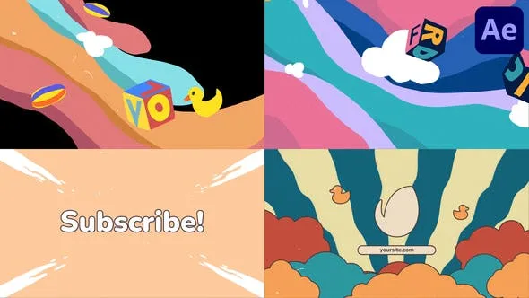 Videohive Funny Clouds Logo for After Effects 53613927 1 Videohive Funny Clouds Logo for After Effects 53613927