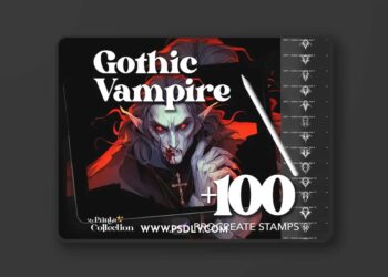 100+ Procreate Gothic Vampire Stamps