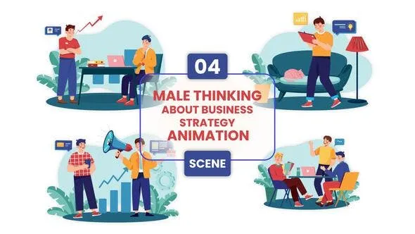 Videohive Business Thinking Animation Scene 54128512 1 Videohive Business Thinking Animation Scene 54128512
