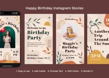 Videohive Happy Birthday Instagram Stories 54502026
