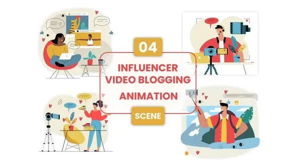 Videohive Influencer Video Blogging Animation Scene 54141834 1 Videohive Influencer Video Blogging Animation Scene 54141834