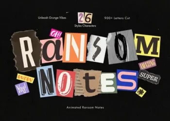 Videohive Ransom Note Animated Letters Set 54476988