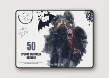 50 Spooky Halloween Brushes LRGNLXB