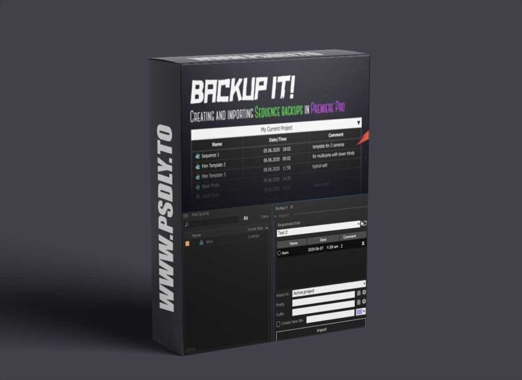 Aescripts Backup It! v1.0.0 1 Aescripts Backup It! v1.0.0