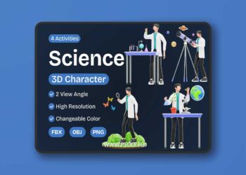 Science 3D Character WGX7WP9