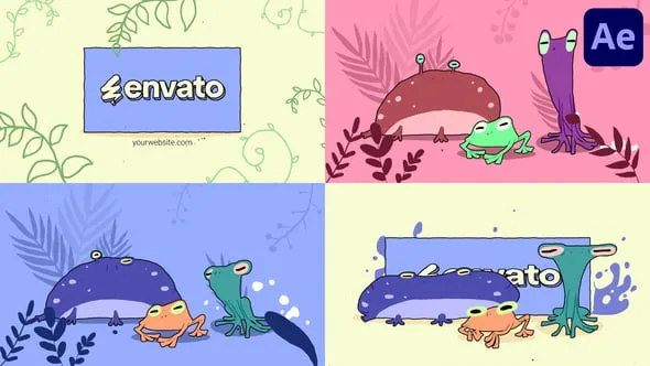 Videohive Cartoon Frogs Logo for After Effects 54946916 1 Videohive Cartoon Frogs Logo for After Effects 54946916
