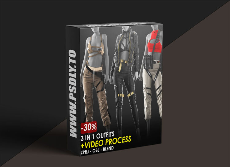 Artstation - 3 in 1 Outfits - Marvelous / CLO Project file + Video Process 1 Artstation - 3 in 1 Outfits - Marvelous / CLO Project file + Video Process