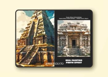 Real Painting Square And Poster Photo Effect