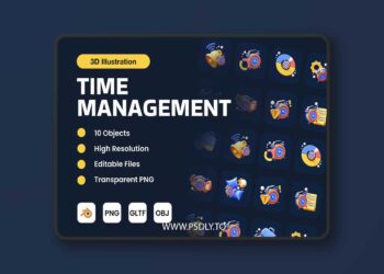 Time Management 3D Illustration M47XH7H