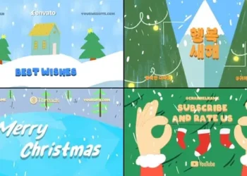 Videohive Cartoon Christmas Typography for After Effects 55184563