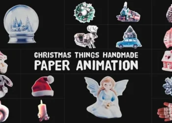 Videohive Christmas Things Handmade Paper Animation for After Effects 55443957