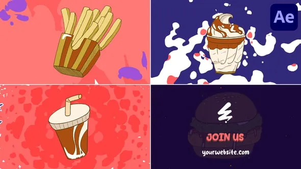 Videohive Food Morphing Logo for After Effects 55183558 1 Videohive Food Morphing Logo for After Effects 55183558