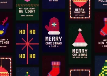 Videohive Retro Pixel Christmas Stories 55335128